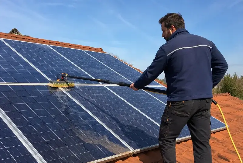 Nettoyage et entretien de panneaux solaires à Géronce